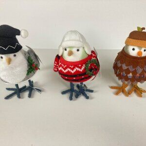 Hide & Eek 022 Featherly Friends Iskall, Jora & Fika Holiday Bird New With Tags